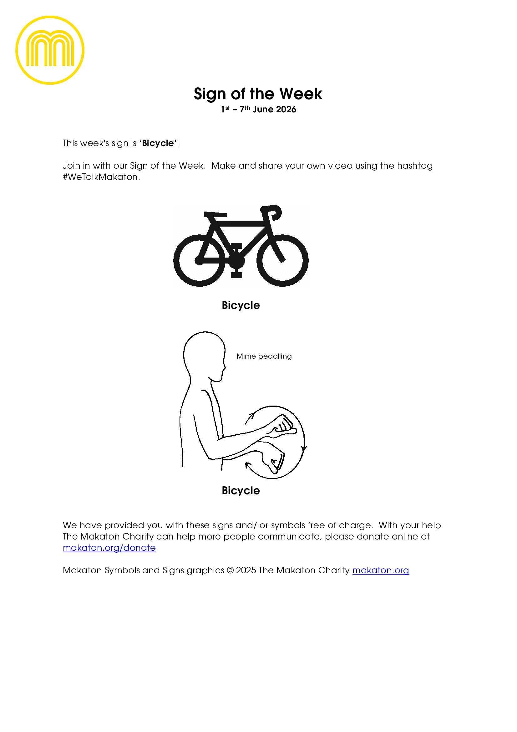 MAKATON - SIGN OF THE WEEK