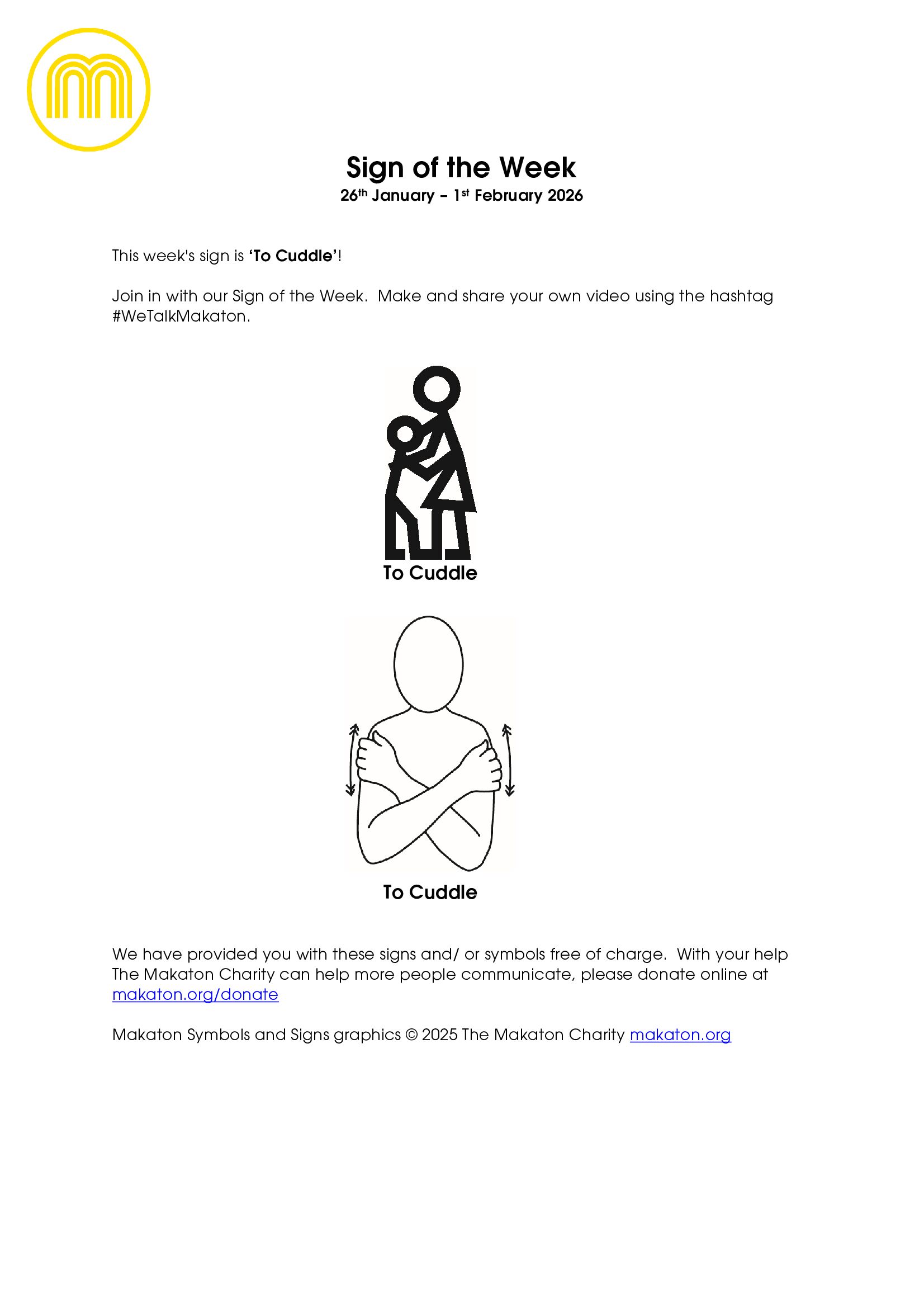 MAKATON - SIGN OF THE WEEK