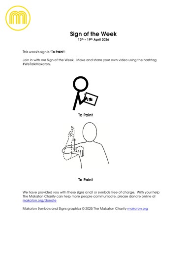 MAKATON - SIGN OF THE WEEK
